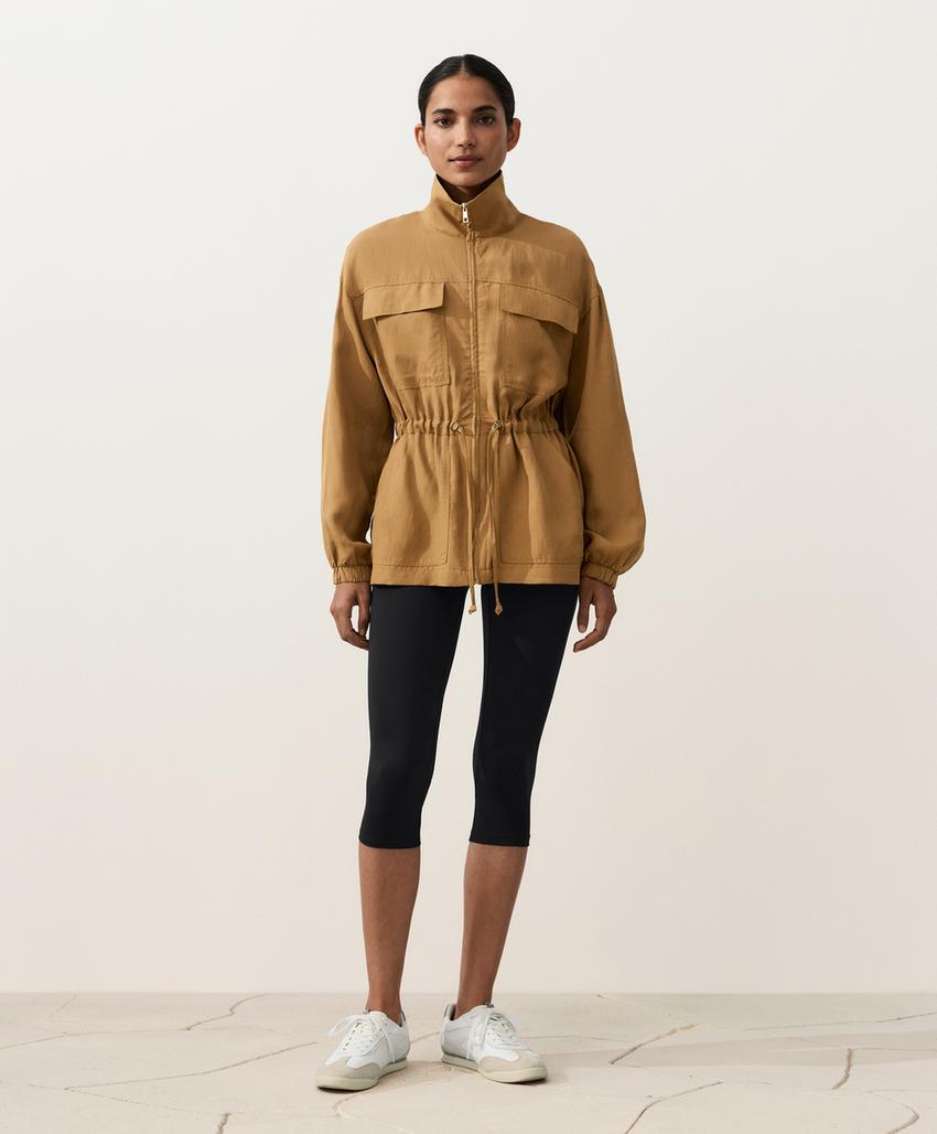 Куртка с присборенной талией из смеси лиоцелла и 24% льна