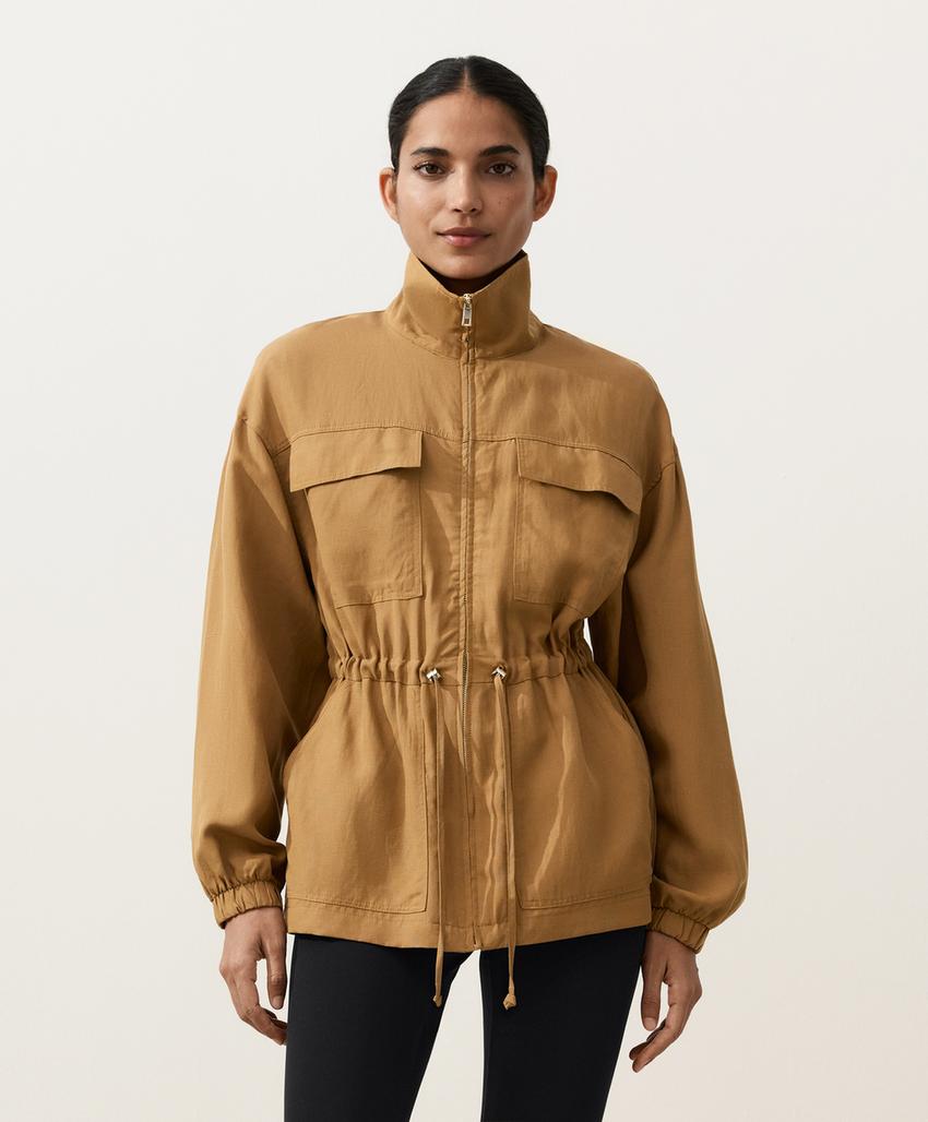 Куртка с присборенной талией из смеси лиоцелла и 24% льна