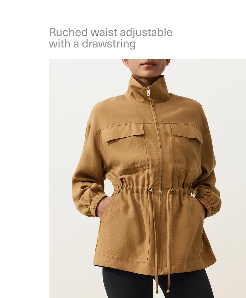 Куртка с присборенной талией из смеси лиоцелла и 24% льна