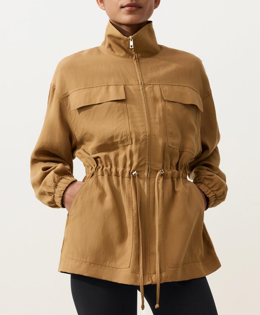 Куртка с присборенной талией из смеси лиоцелла и 24% льна