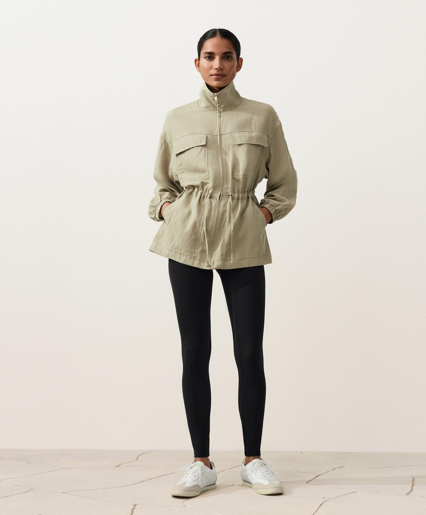 Куртка с присборенной талией из смеси лиоцелла и 24% льна