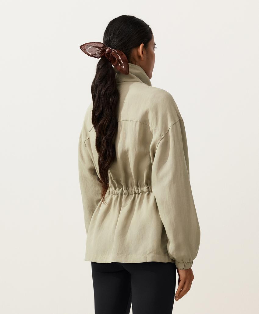 Куртка с присборенной талией из смеси лиоцелла и 24% льна