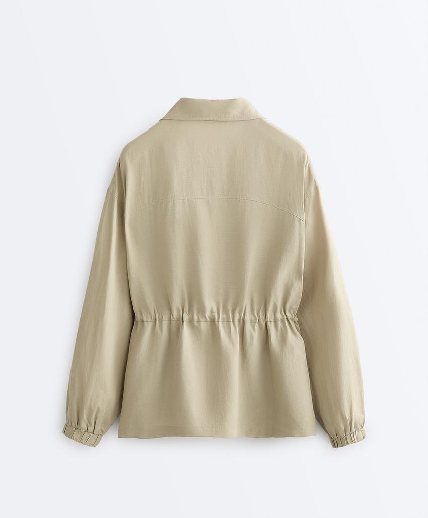 Куртка с присборенной талией из смеси лиоцелла и 24% льна