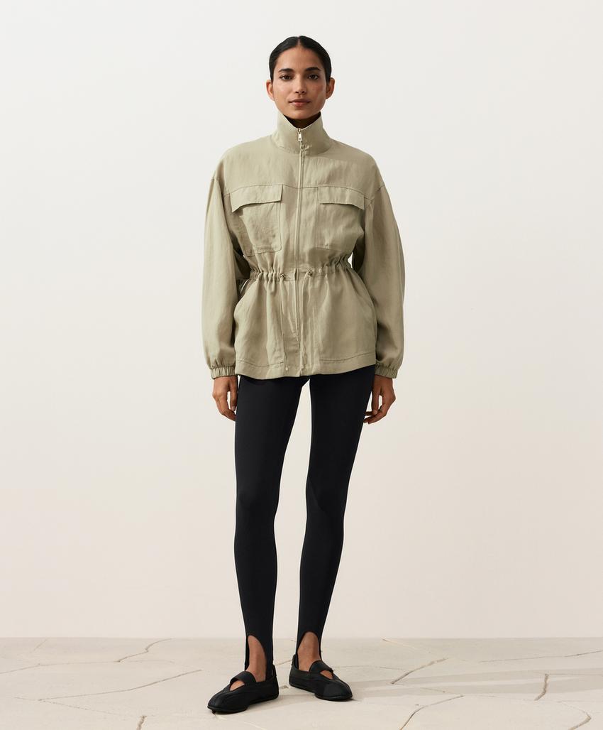 Куртка с присборенной талией из смеси лиоцелла и 24% льна