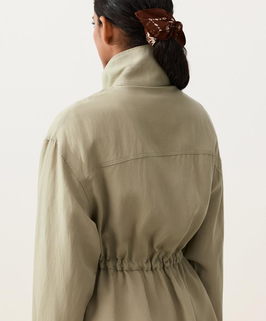 Куртка с присборенной талией из смеси лиоцелла и 24% льна