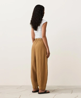 Брюки-Balloon со швами из смесовой ткани с лиоцеллом и 24% льна- Заказать в России