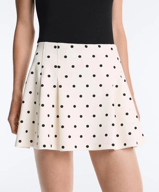 Юбка в горошек из ткани пике с хлопком- Заказать в России