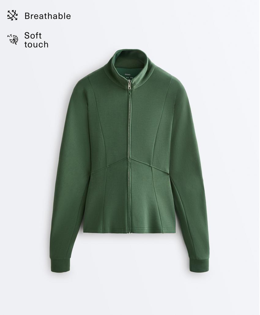 Куртка с приталенной талией из мягкой ткани с модалом