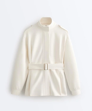 Удлиненная куртка Utility из твила с поясом- Заказать в России