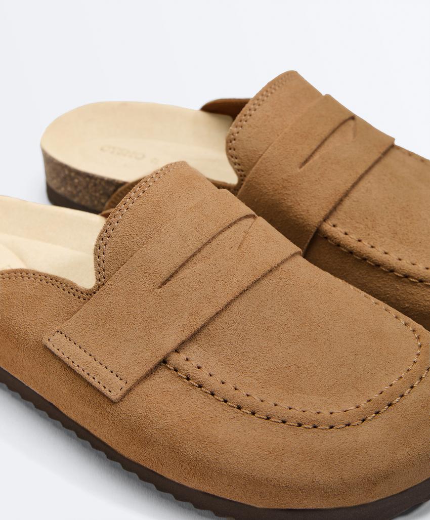 Замшевые сабо