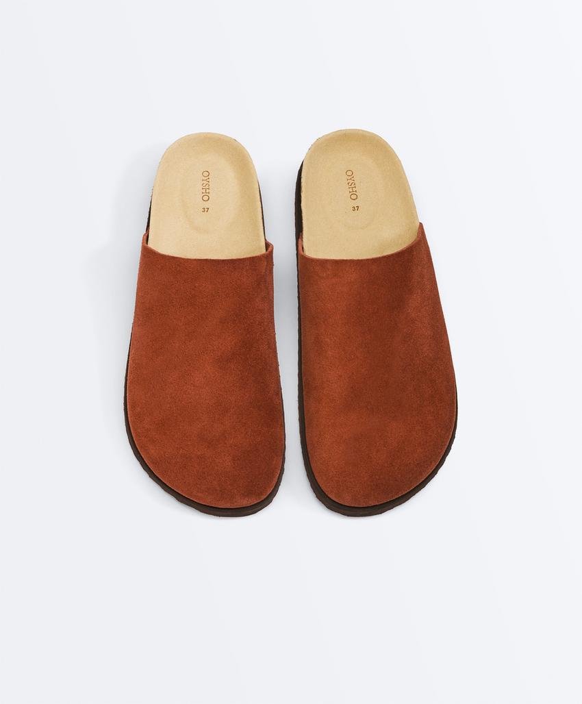 Замшевые сабо