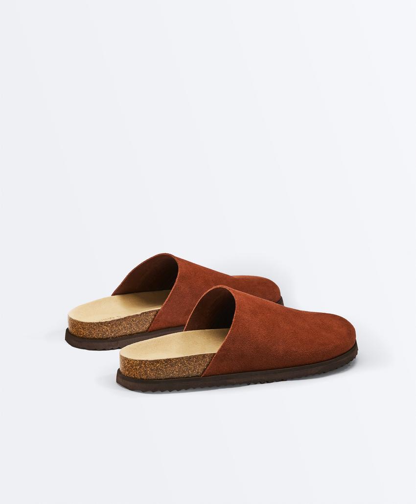 Замшевые сабо