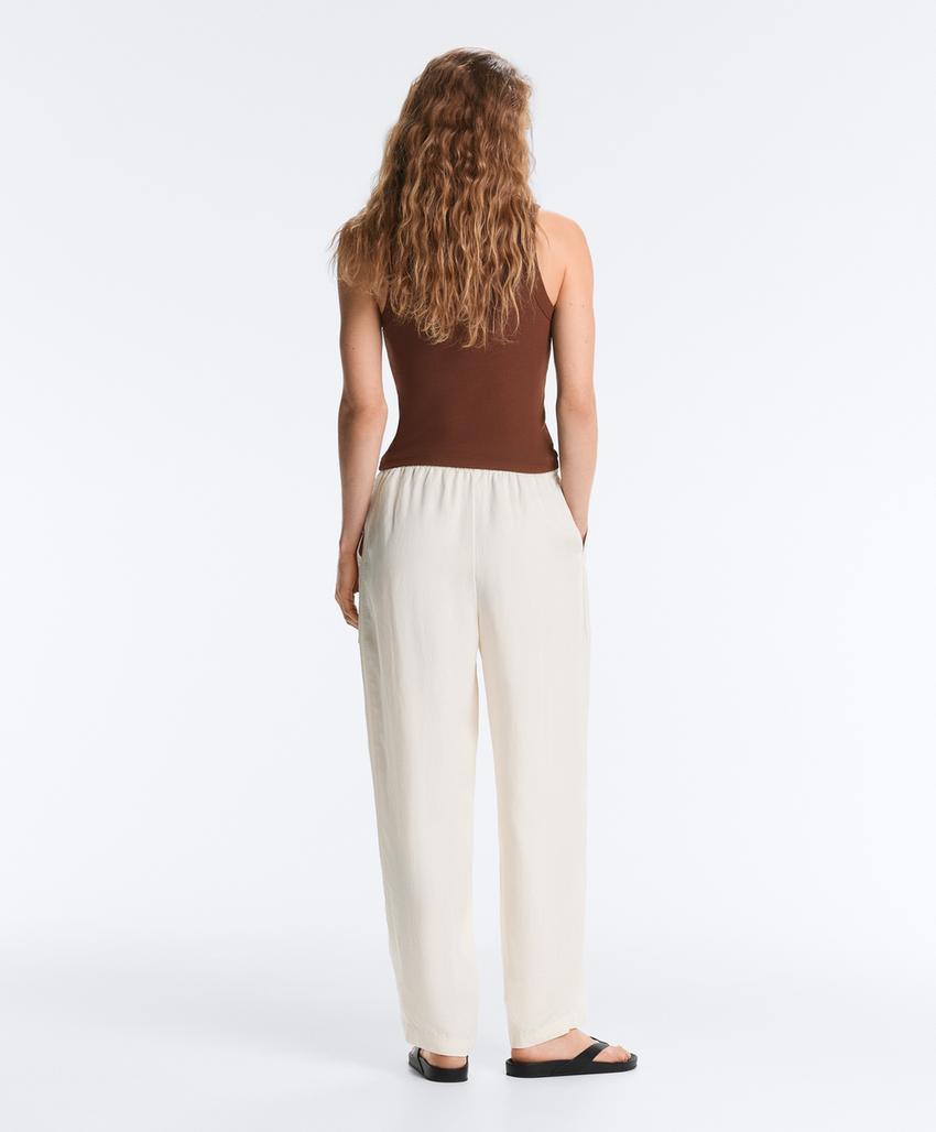 Tank top в рубчик из смесового модала