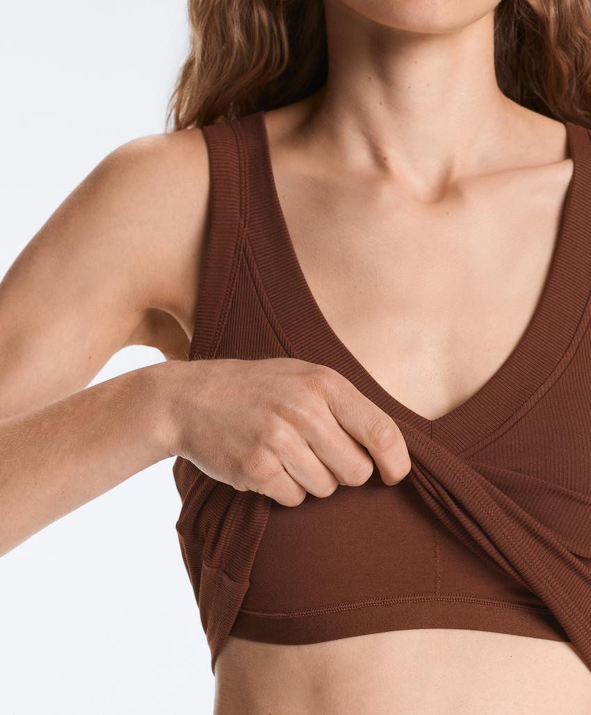 Tank top в рубчик из смесового модала