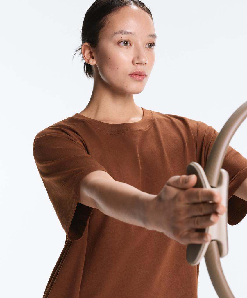 Футболка Oversize с короткими рукавами из смесового хлопка