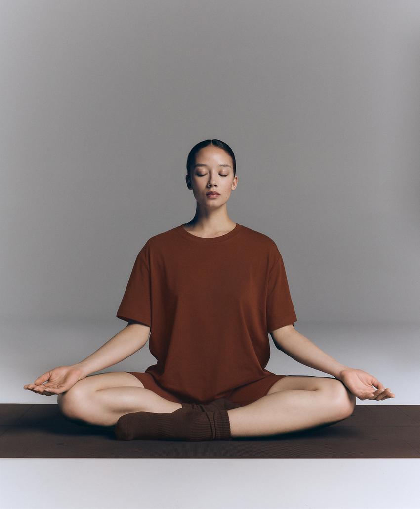 Футболка Oversize с короткими рукавами из смесового хлопка