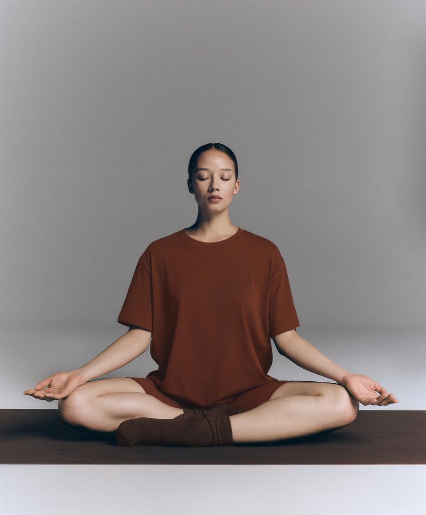 Футболка Oversize с короткими рукавами из смесового хлопка