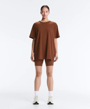 Футболка Oversize с короткими рукавами из смесового хлопка- Заказать в России