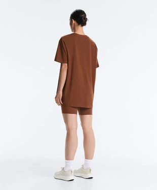 Футболка Oversize с короткими рукавами из смесового хлопка- Заказать в России