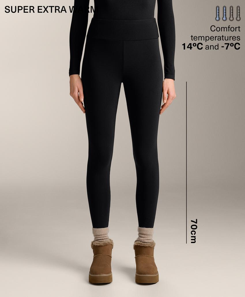 Super-extra-warm seamless 70cm high-rise ankle-length leggings