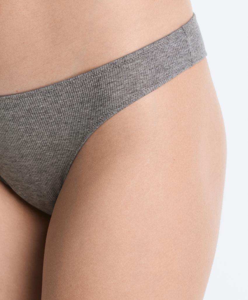 5 трусов бразильяно Rib из смесового хлопка