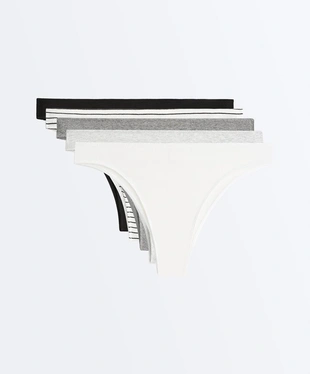 5 трусов бразильяно Rib из смесового хлопка- Заказать в России