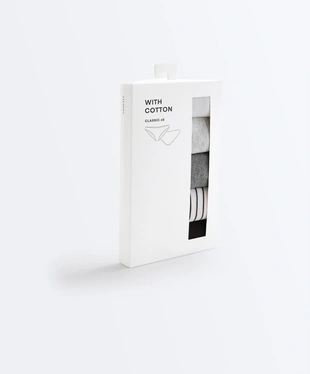 5 классических трусов Rib из смесового хлопка- Заказать в России