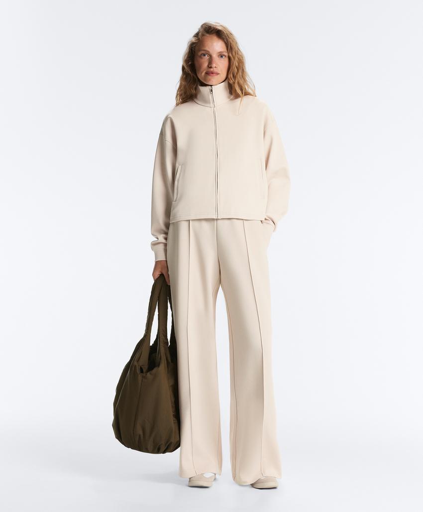 Куртка с высоким воротником из пике с хлопком