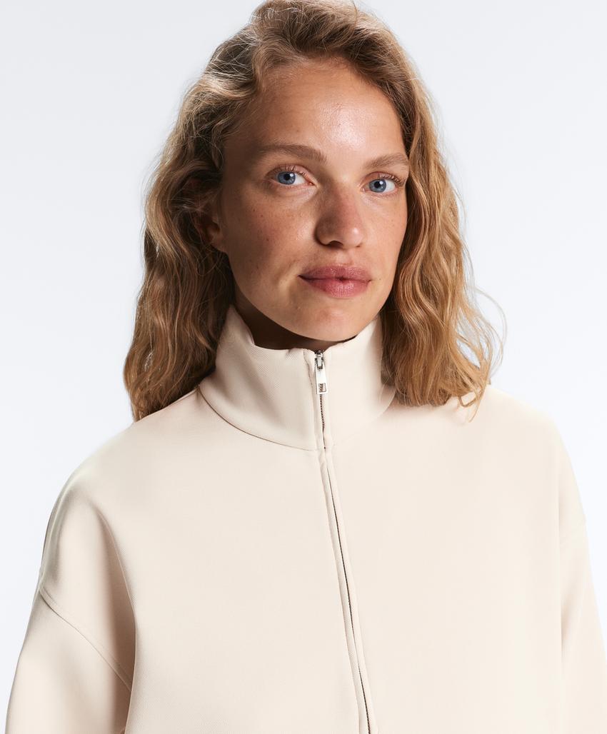 Куртка с высоким воротником из пике с хлопком