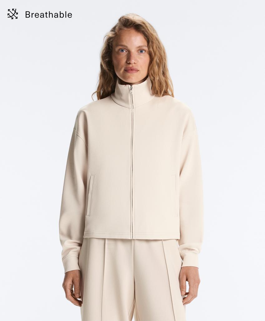 Куртка с высоким воротником из пике с хлопком