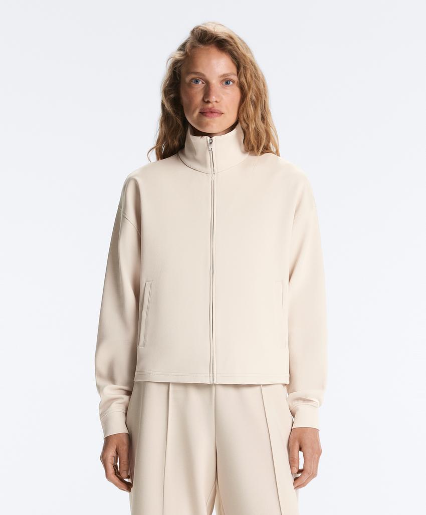 Куртка с высоким воротником из пике с хлопком