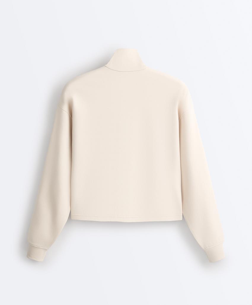 Куртка с высоким воротником из пике с хлопком