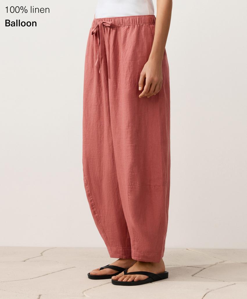 Брюки Balloon из 100%-го льна