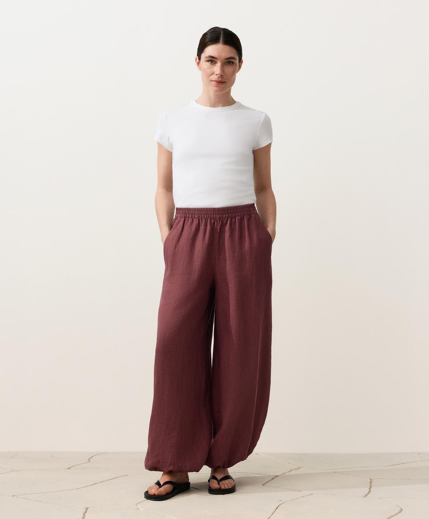 Брюки-блуммеры из 100%-го льна