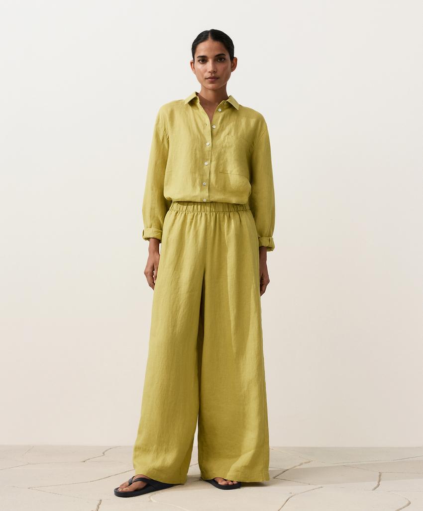 Рубашка свободного кроя из 100%-го льна