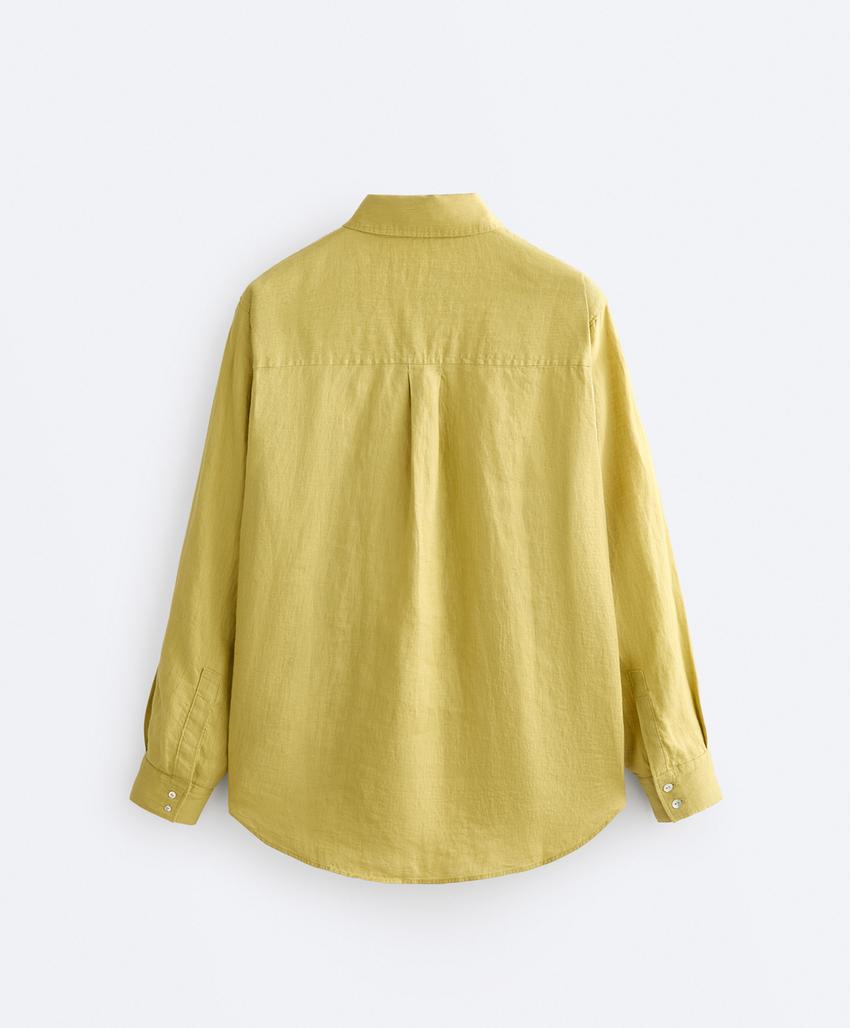 Рубашка свободного кроя из 100%-го льна