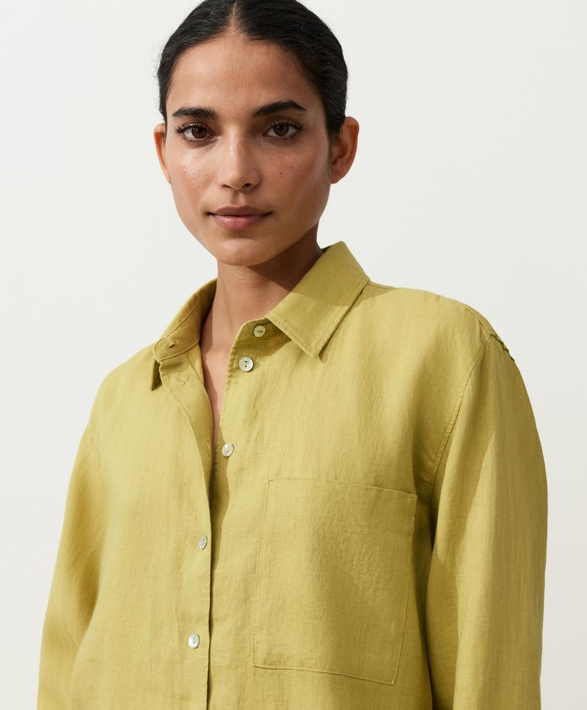 Рубашка свободного кроя из 100%-го льна