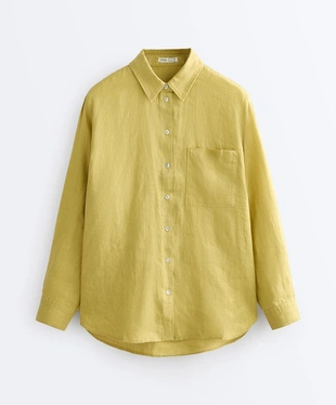 Рубашка свободного кроя из 100%-го льна- Заказать в России