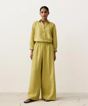 Рубашка свободного кроя из 100%-го льна- Заказать в России