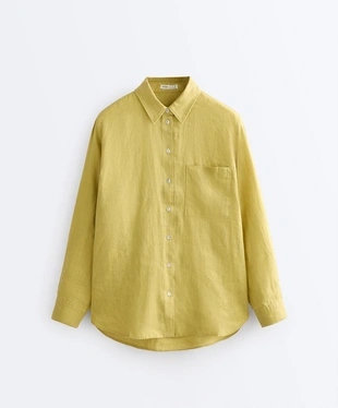 Рубашка свободного кроя из 100%-го льна- Заказать в России