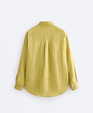 Рубашка свободного кроя из 100%-го льна- Заказать в России