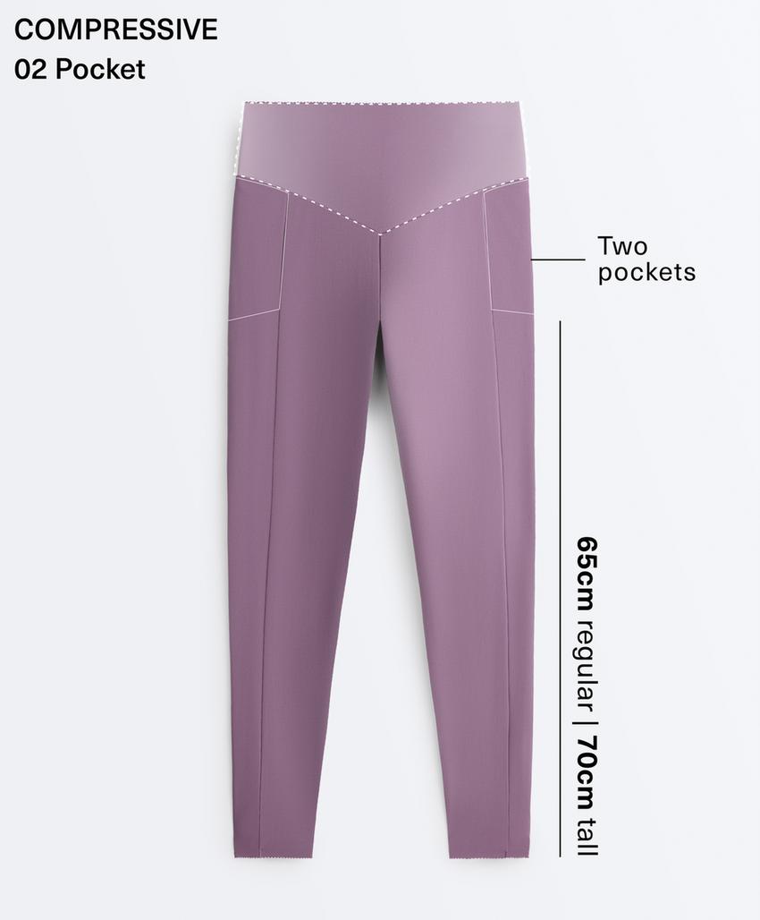 Легинсы Compressive с завышенной талией, длиной до щиколотки и карманами