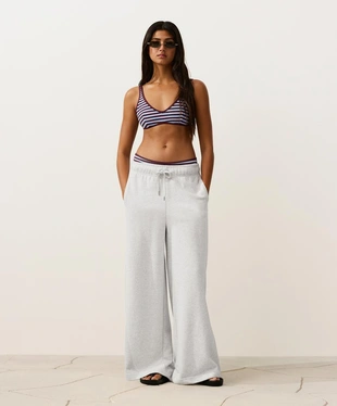 Топ бикини халтер из рельефной ткани в полоску- Заказать в России