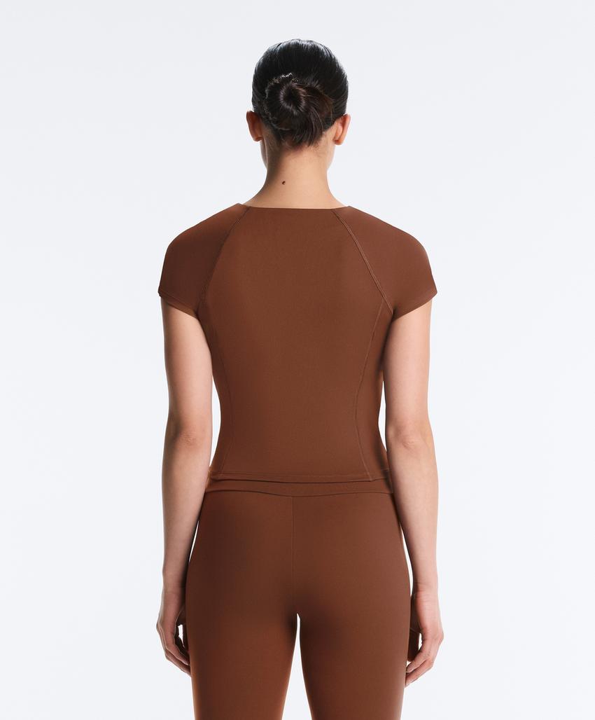 Футболка на молнии с короткими рукавами