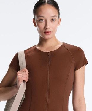 Футболка на молнии с короткими рукавами- Заказать в России