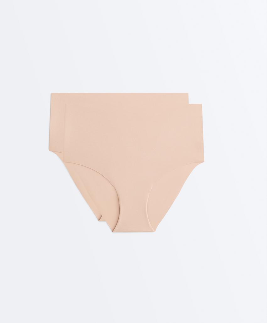 2 invisible polyamide blend classic mid-rise briefs