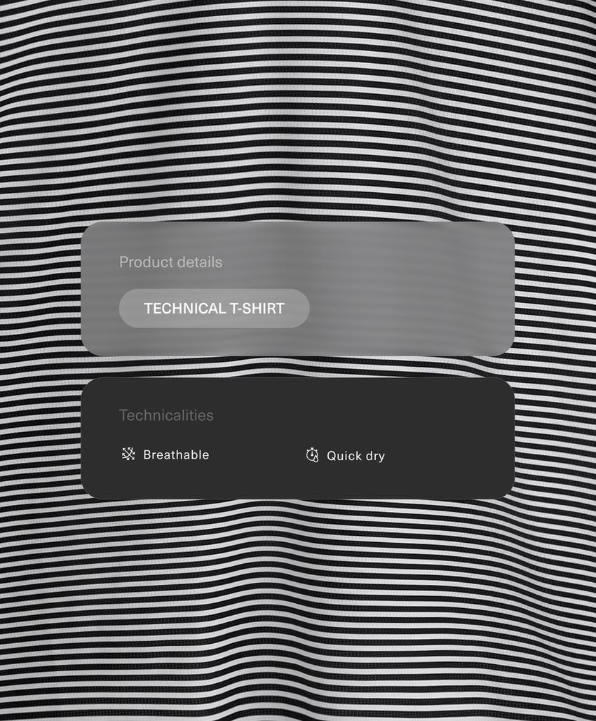 Лонгслив в полоску из высокотехнологичной ткани