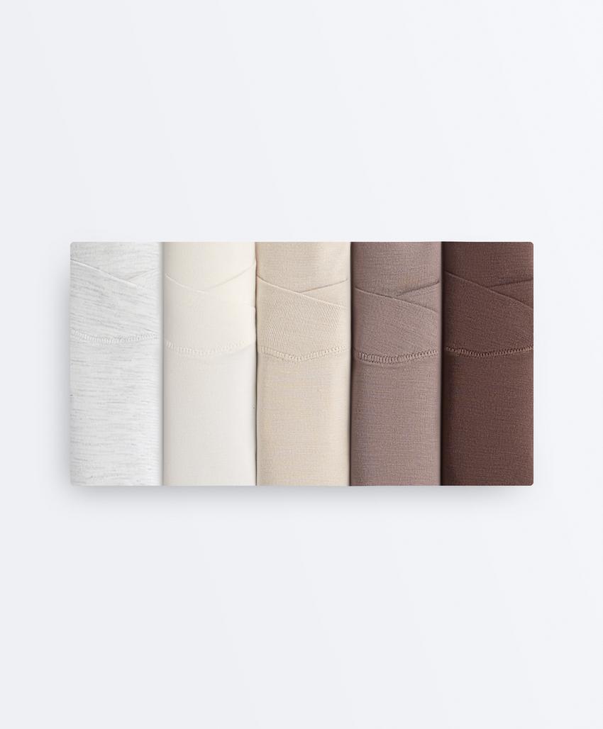 5 трусов бразильяно из смесового модала с V-образным вырезом