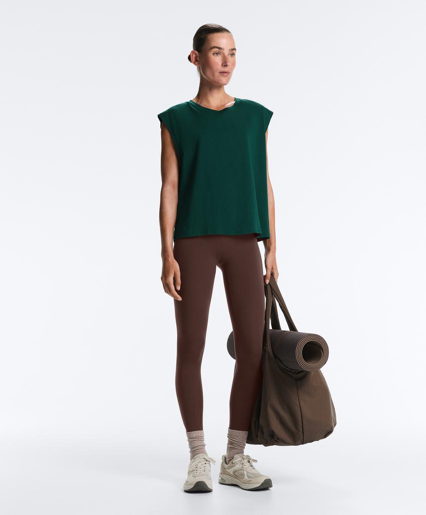 Топ без рукавов из смесового хлопка