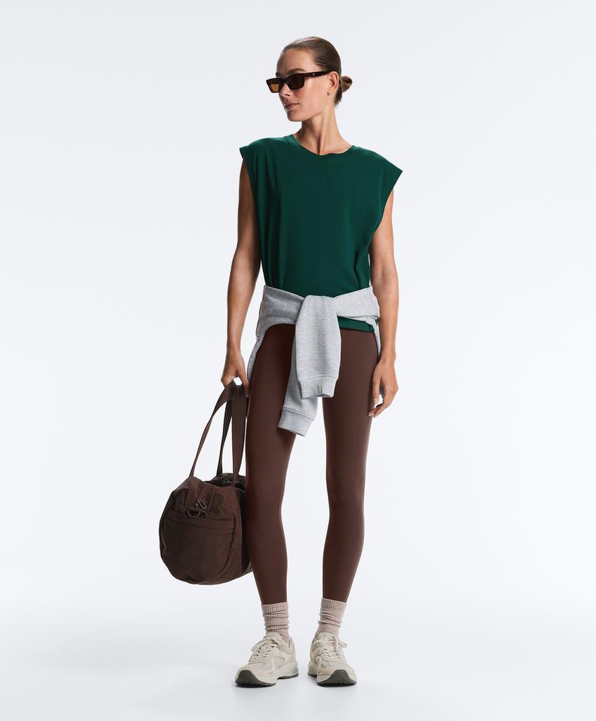 Топ без рукавов из смесового хлопка